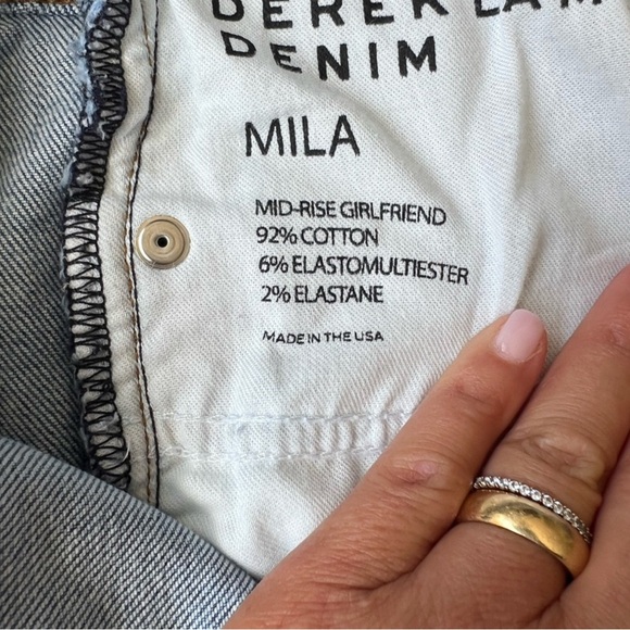 Derek Lam “ Mila” Mid- Rise Girlfriend Denim Blue Jeans - Picture 6 of 9